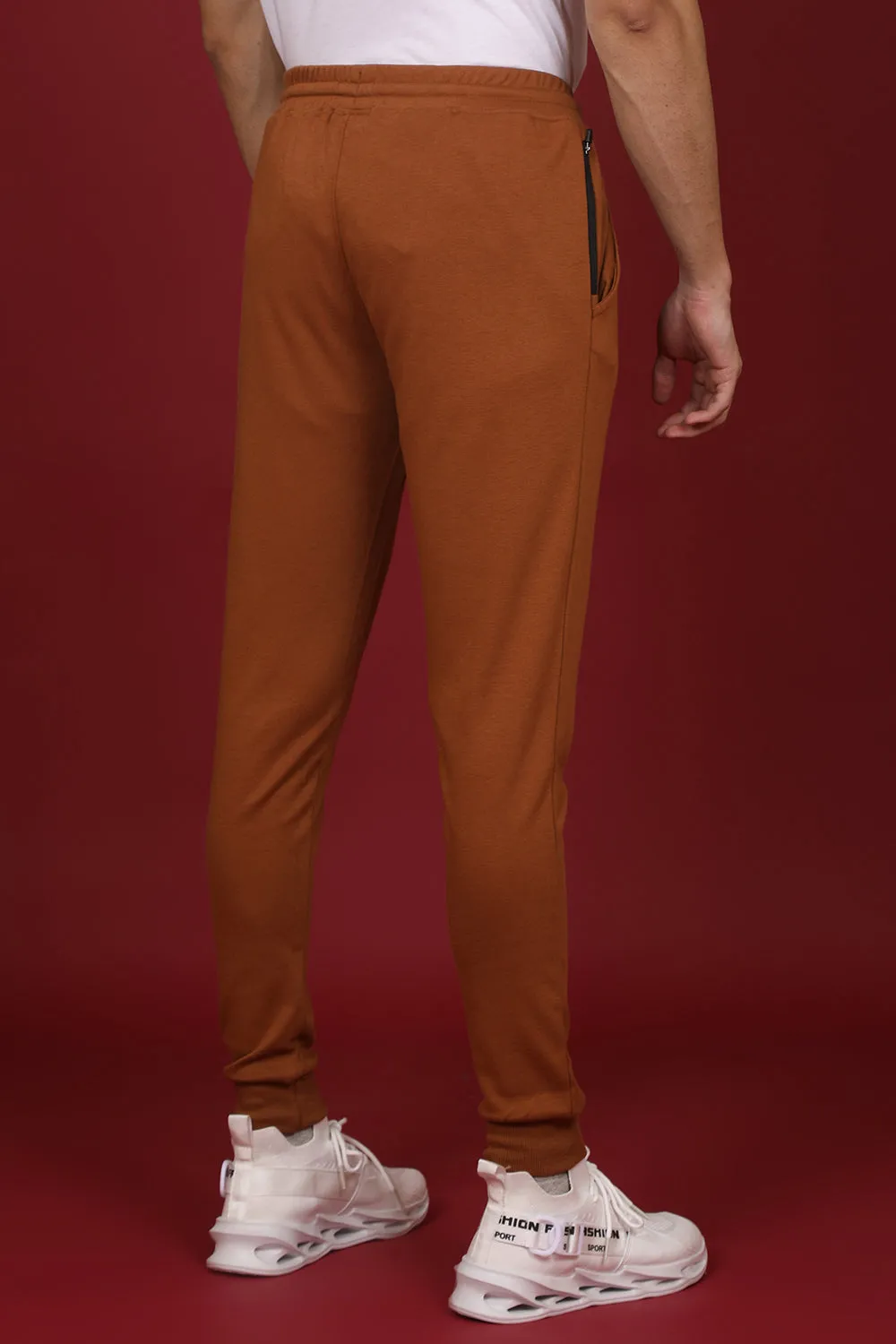 Men's Rubber Solid Joggers with logo