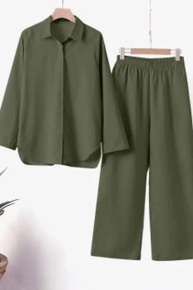 MIA | RELAXED SHIRT & TROUSERS TWO-PIECE SET