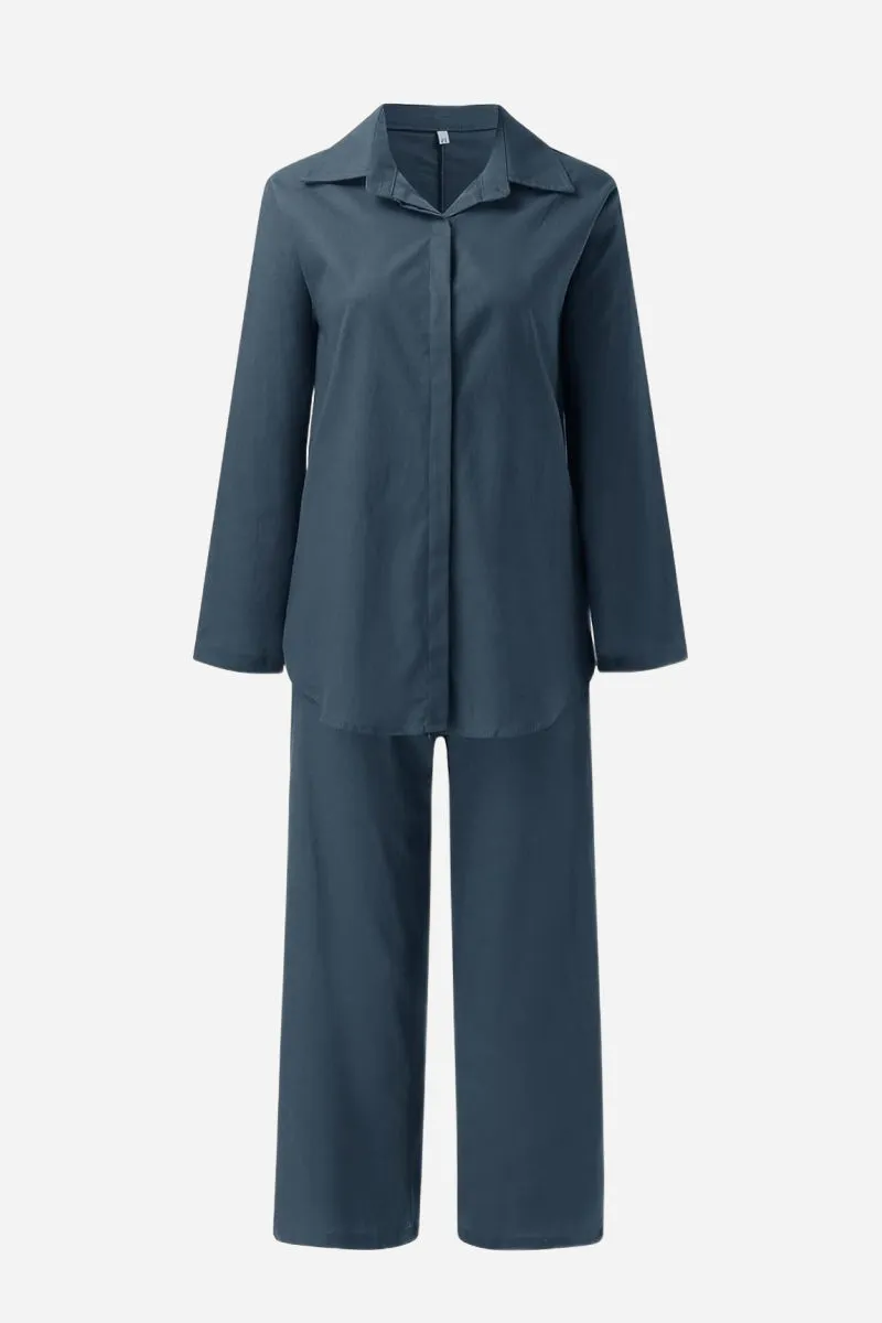 MIA | RELAXED SHIRT & TROUSERS TWO-PIECE SET