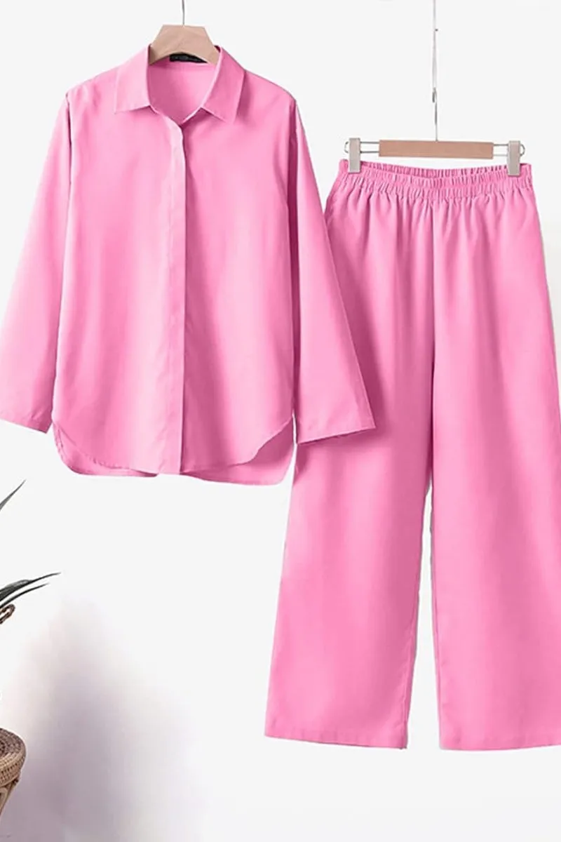 MIA | RELAXED SHIRT & TROUSERS TWO-PIECE SET