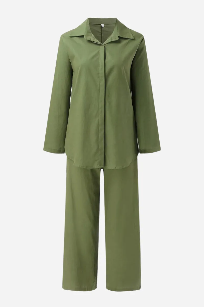 MIA | RELAXED SHIRT & TROUSERS TWO-PIECE SET