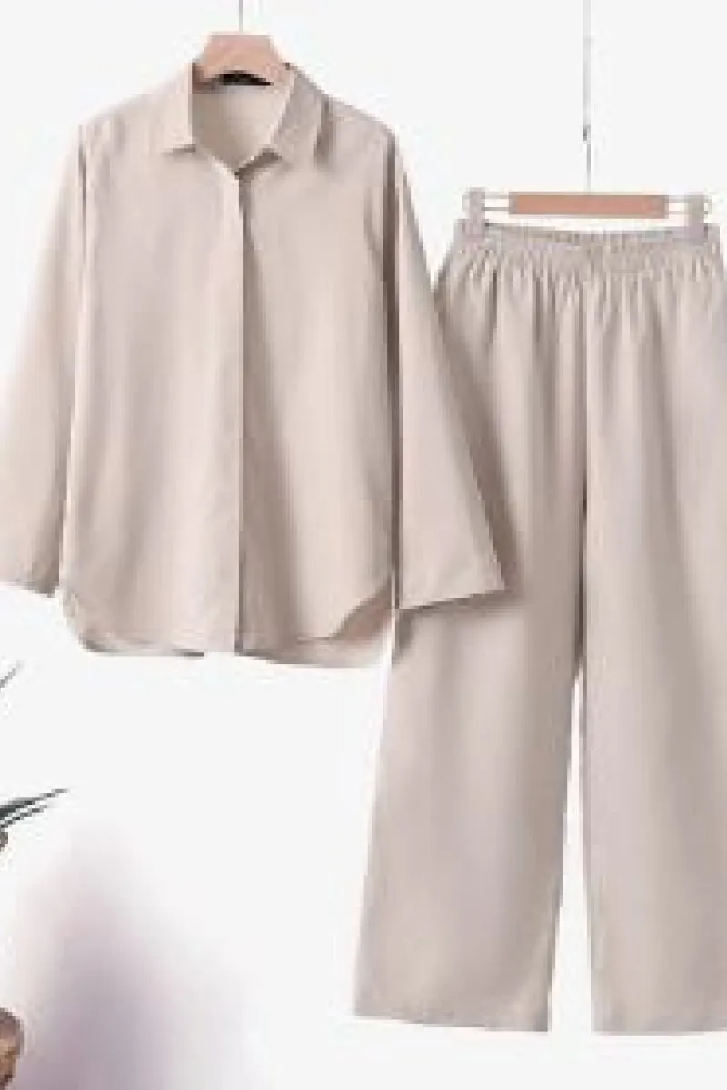 MIA | RELAXED SHIRT & TROUSERS TWO-PIECE SET