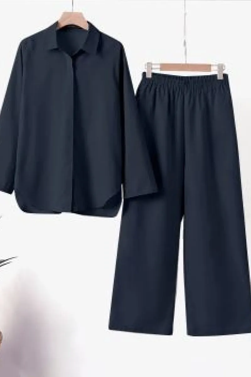 MIA | RELAXED SHIRT & TROUSERS TWO-PIECE SET