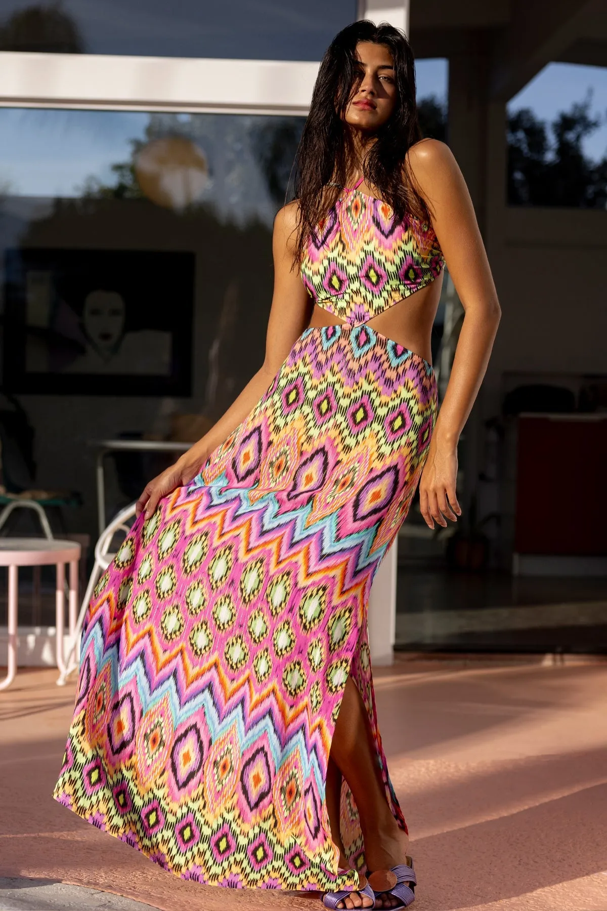 MIAMI SORBET - Cut Out Long Dress