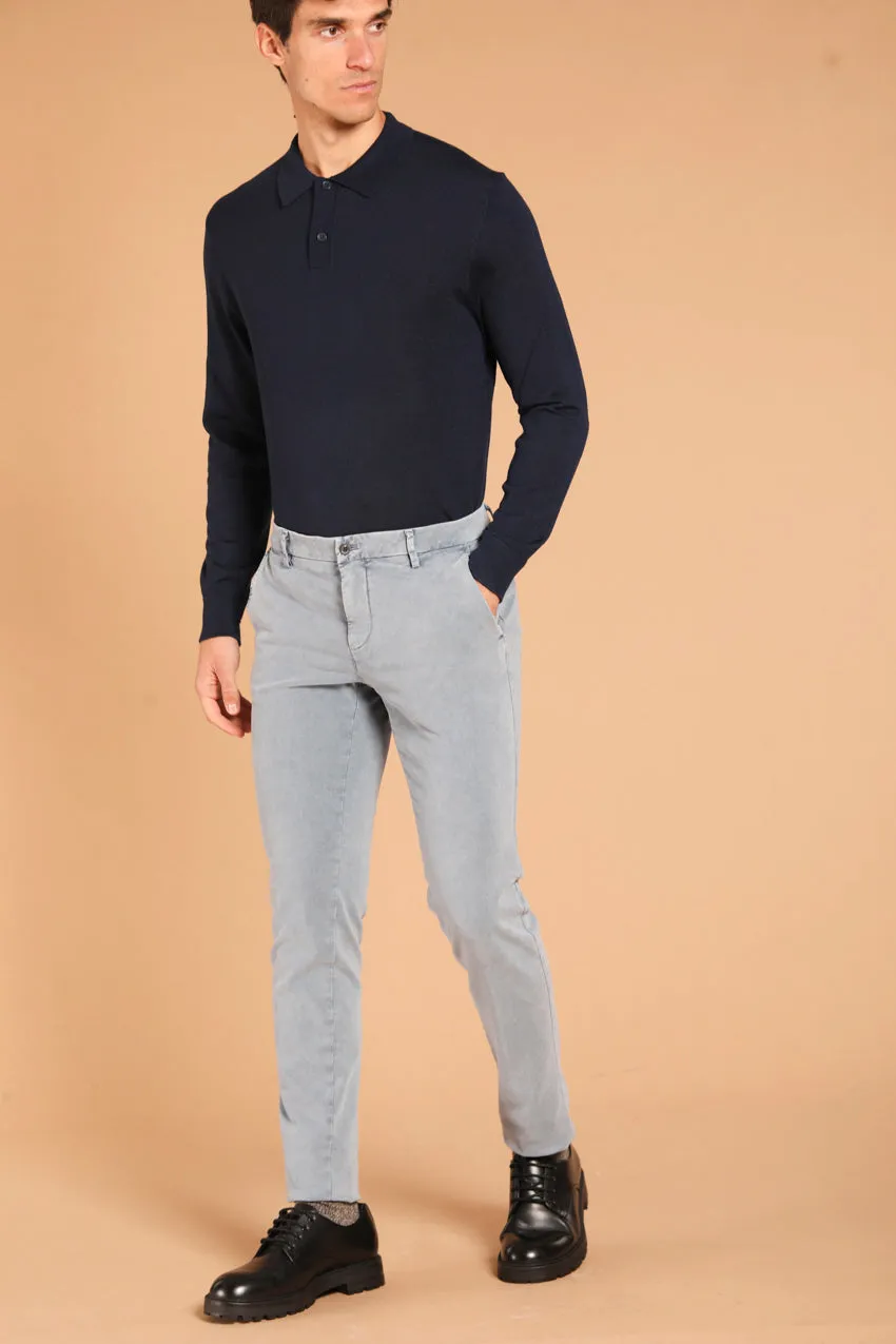 Milano Essential men's chino pants in gabardine  stretch with special washing effect extra slim fit