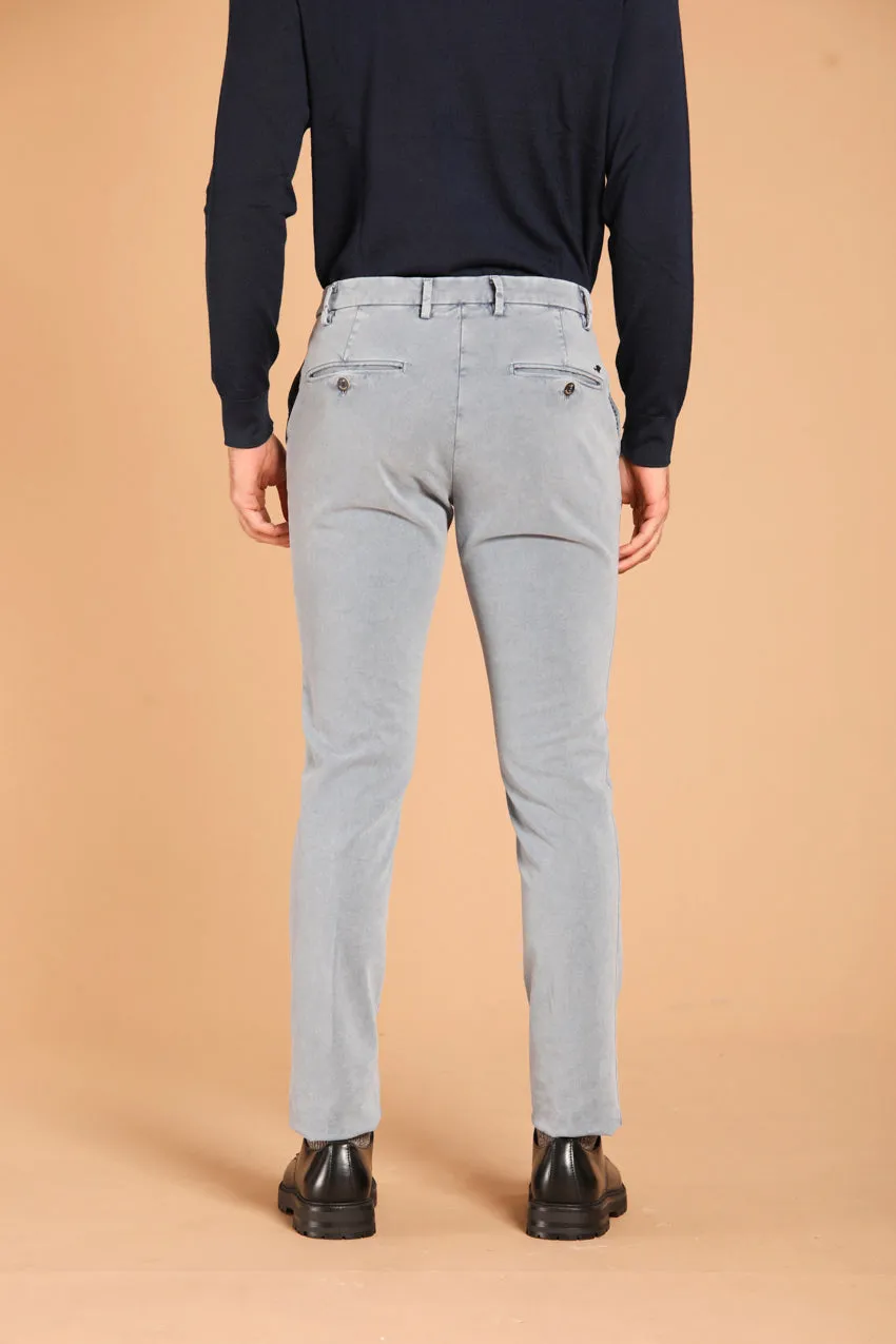 Milano Essential men's chino pants in gabardine  stretch with special washing effect extra slim fit