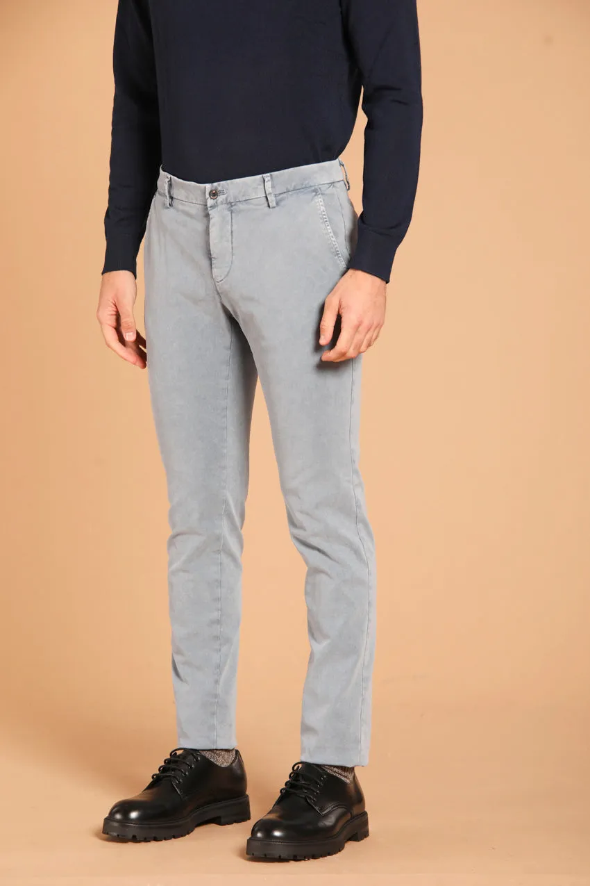 Milano Essential men's chino pants in gabardine  stretch with special washing effect extra slim fit