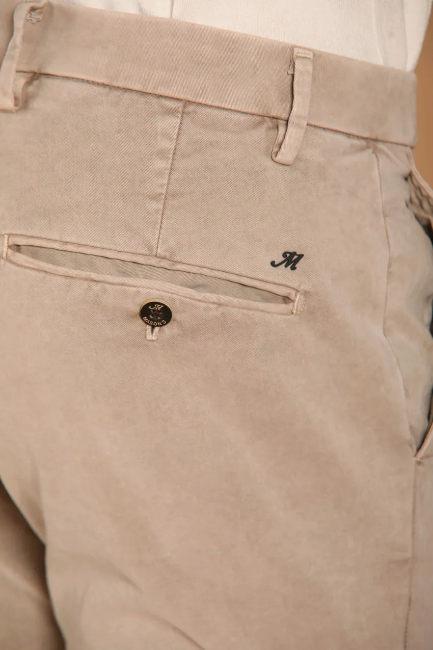 Milano Essential men's chino pants in gabardine stretch with special washing extra slim fit