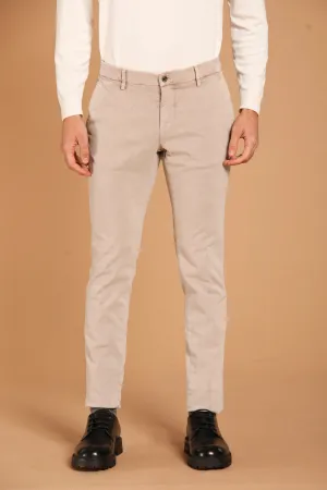 Milano Essential men's chino pants in gabardine stretch with special washing extra slim fit