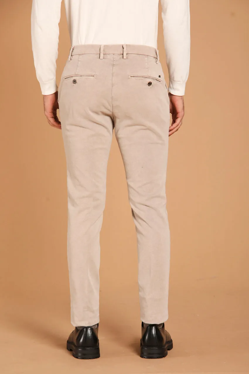 Milano Essential men's chino pants in gabardine stretch with special washing extra slim fit