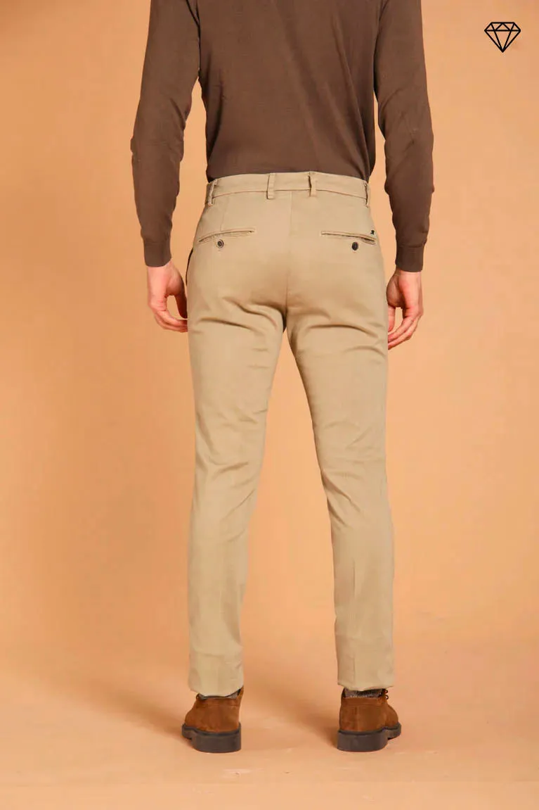 Milano men's  chino pants in gabardine stretch extra slim fit ①