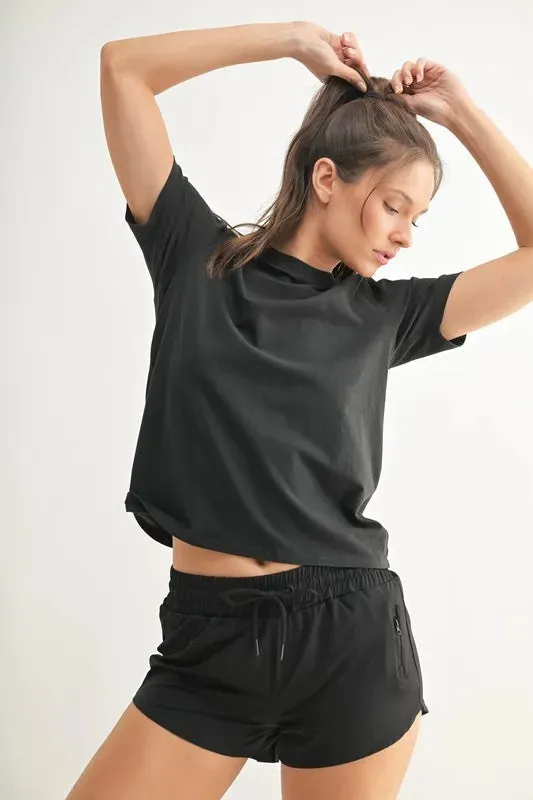 MONO B Round Neck Short Sleeve T-Shirt