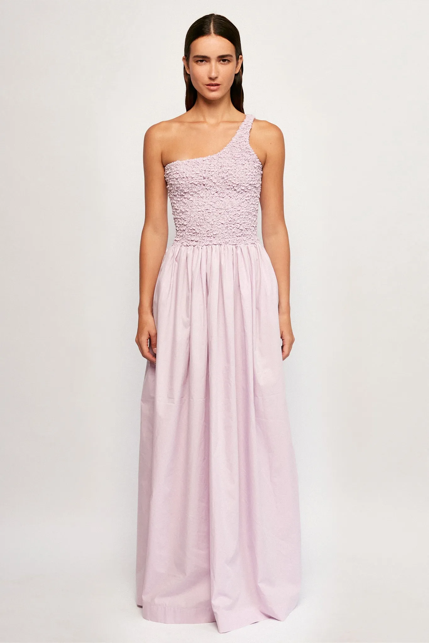 Mottled One Shoulder Maxi
