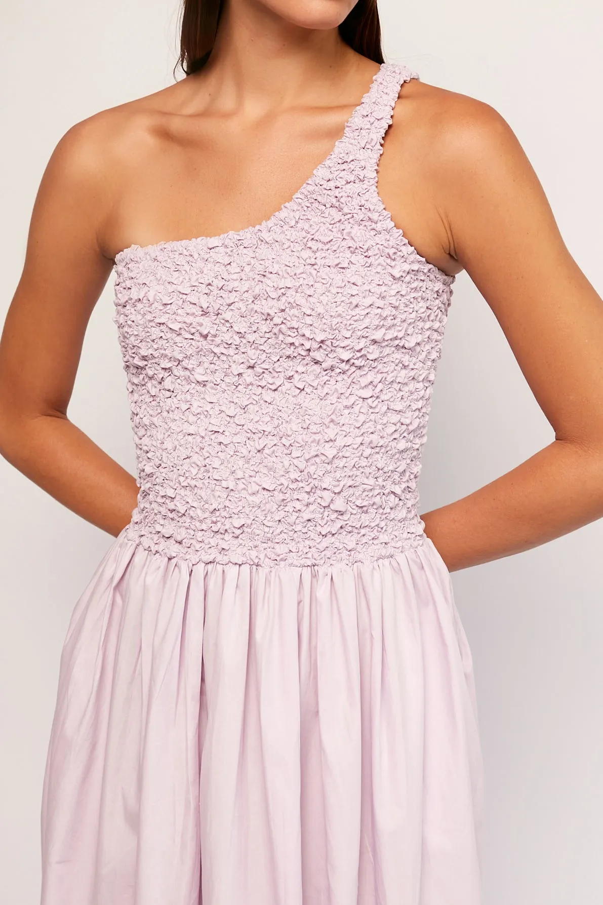 Mottled One Shoulder Maxi
