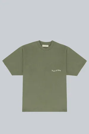 MUSEUM OF PEACE AND QUIET WORDMARK SHIRT OLIVE