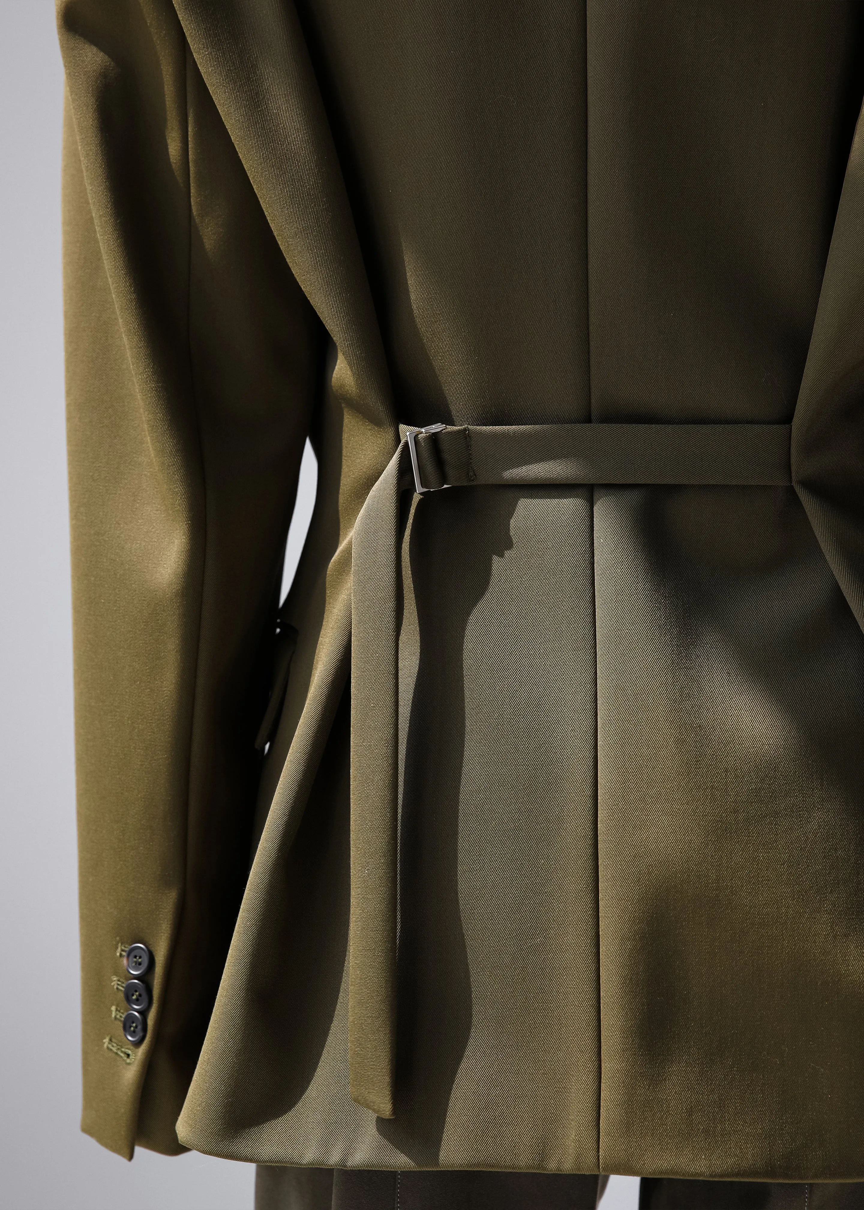 Naima Belted Blazer - Khaki