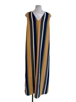 Navy Blue Striped Pants