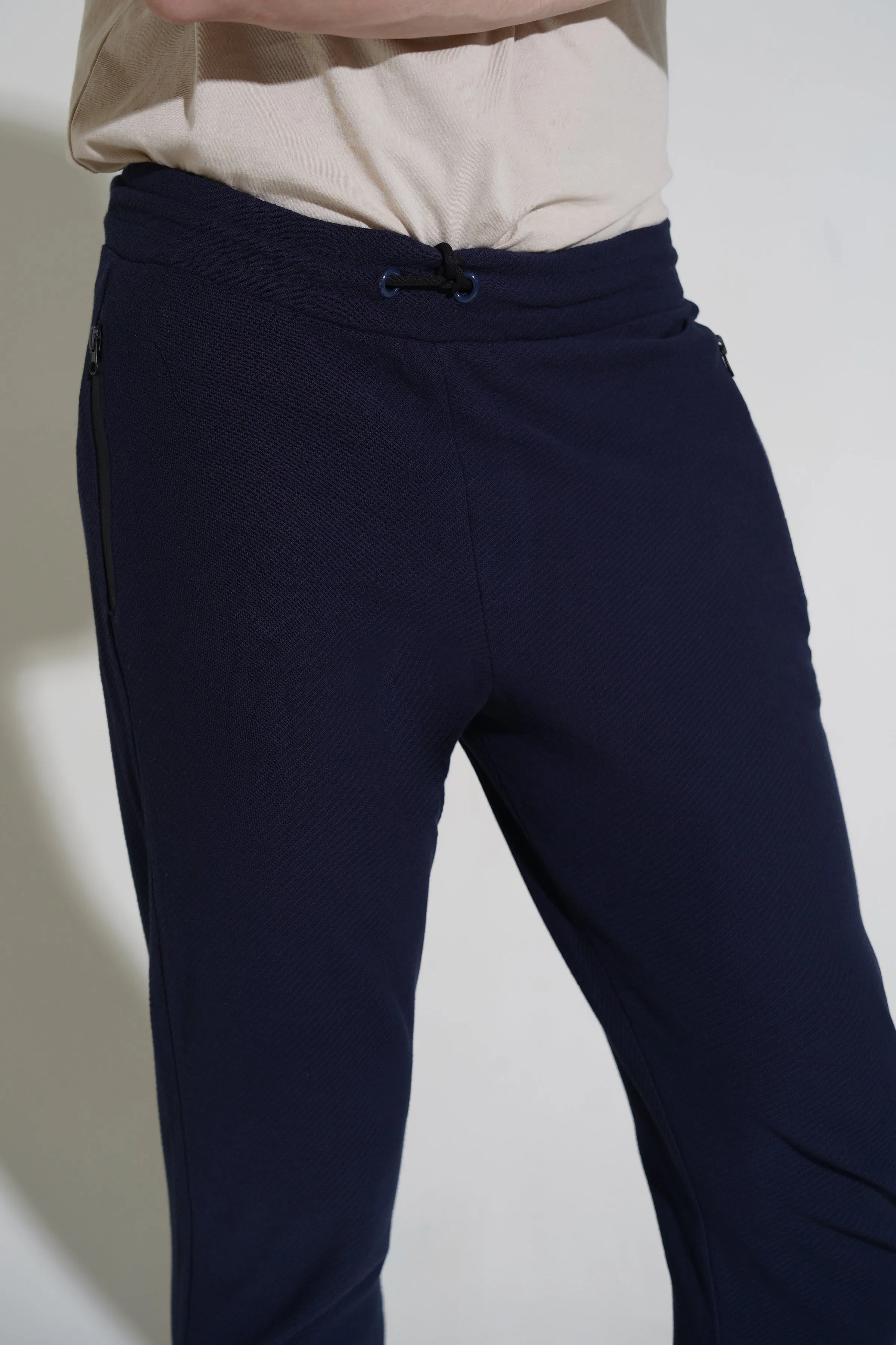 Navy Terry Trousers