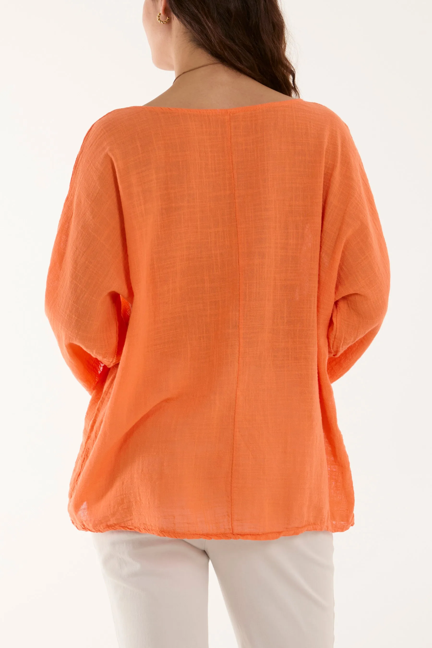 Necklace 3/4 Sleeve Blouse