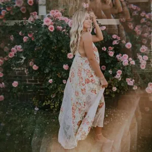 new FREE PEOPLE First Date Printed Maxi Slip Tea Combo 5M34S2