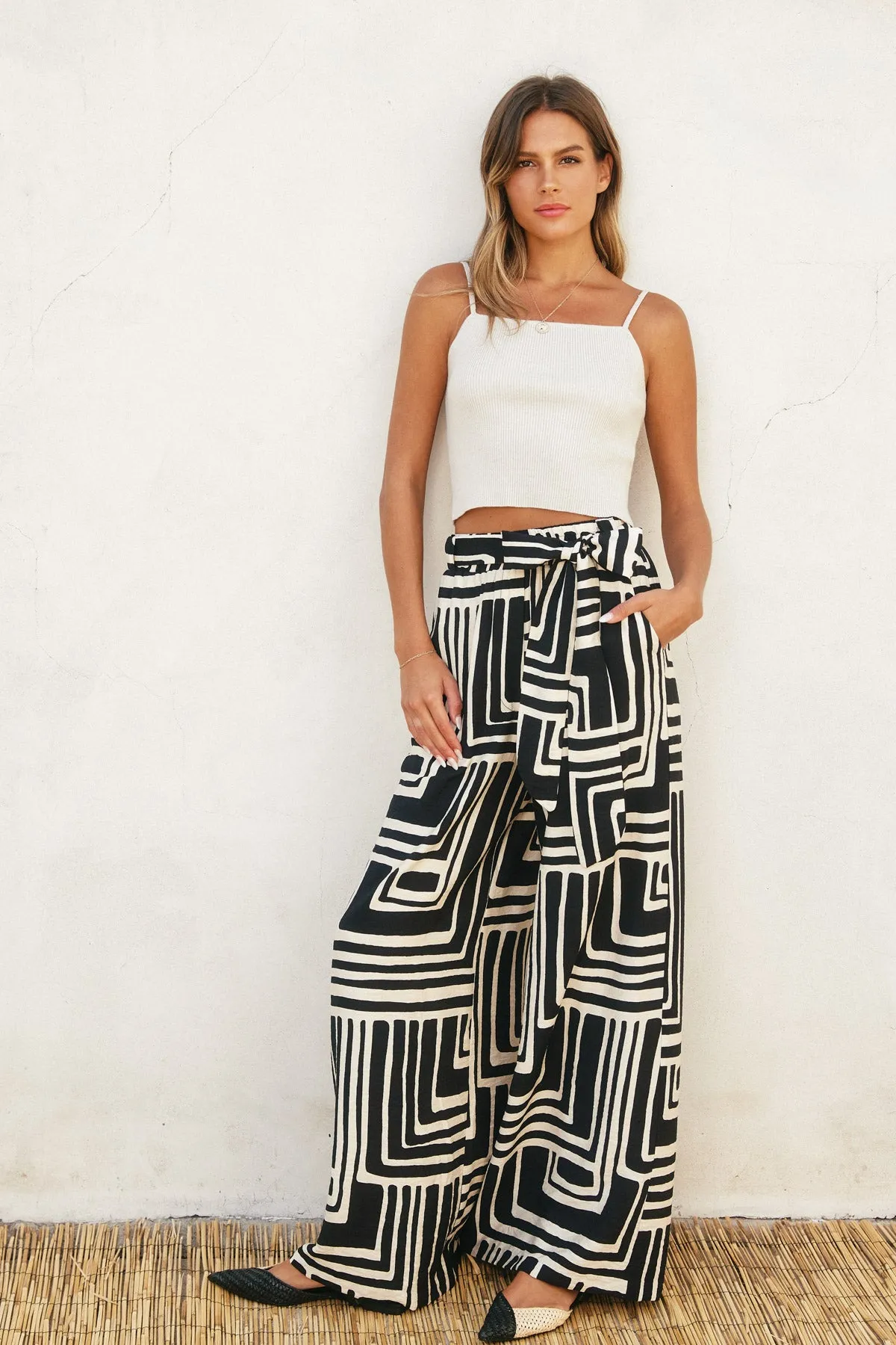 Nia Looped Belt Pants