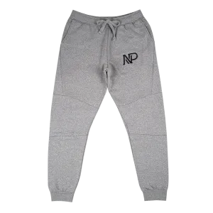 NP Embroidered Men's Panelled Jogger - Graphite Heather