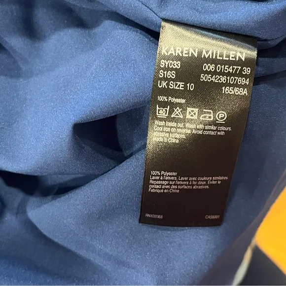 NWT Karen Millen Navy Blue Floral Tiered Flowy Maxi Skirt Size US 6 | UK 10