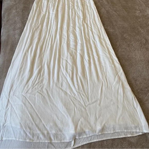 NWT Lulus Days of Sunlight Ivory Embroidered Maxi Dress. Size M