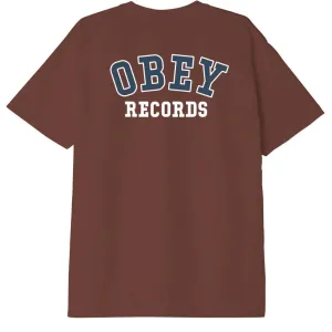 Obey records t-shirt sepia