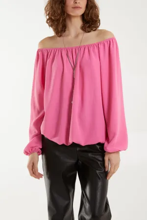 Off The Shoulder Necklace Top