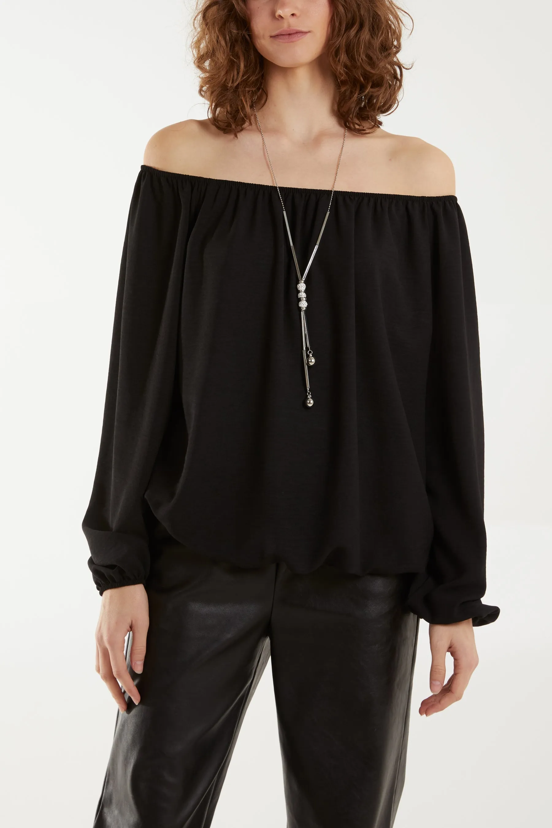 Off The Shoulder Necklace Top