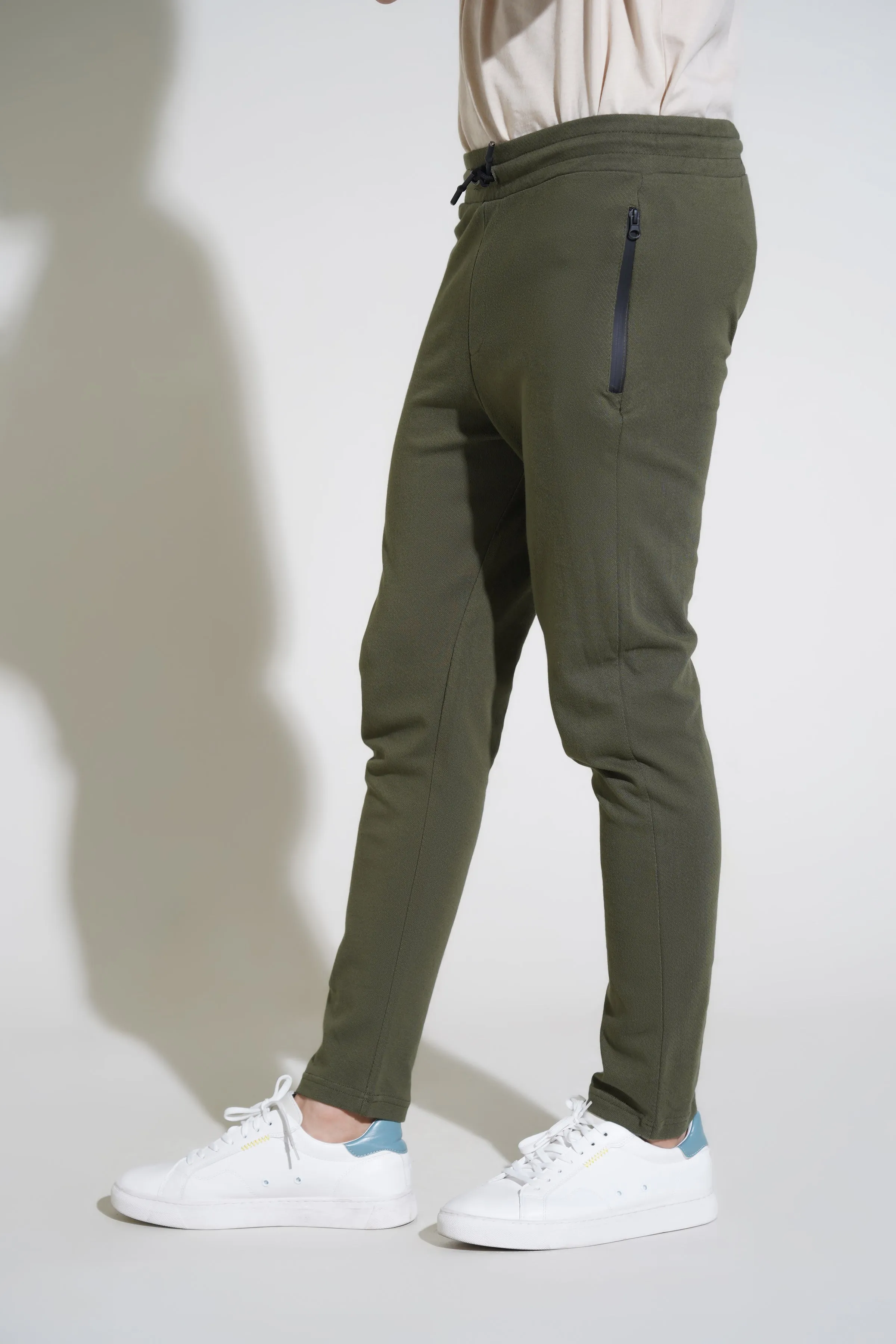 Olive Terry Trousers