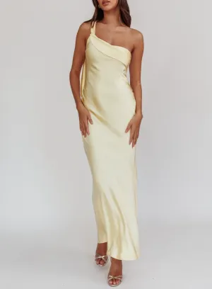 One Shoulder Ruffle Maxi Dress