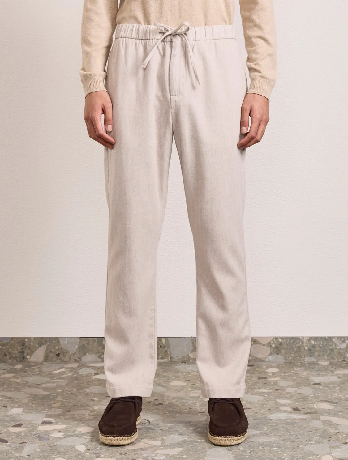 OSCAR COTTON-CASHMERE TROUSERS