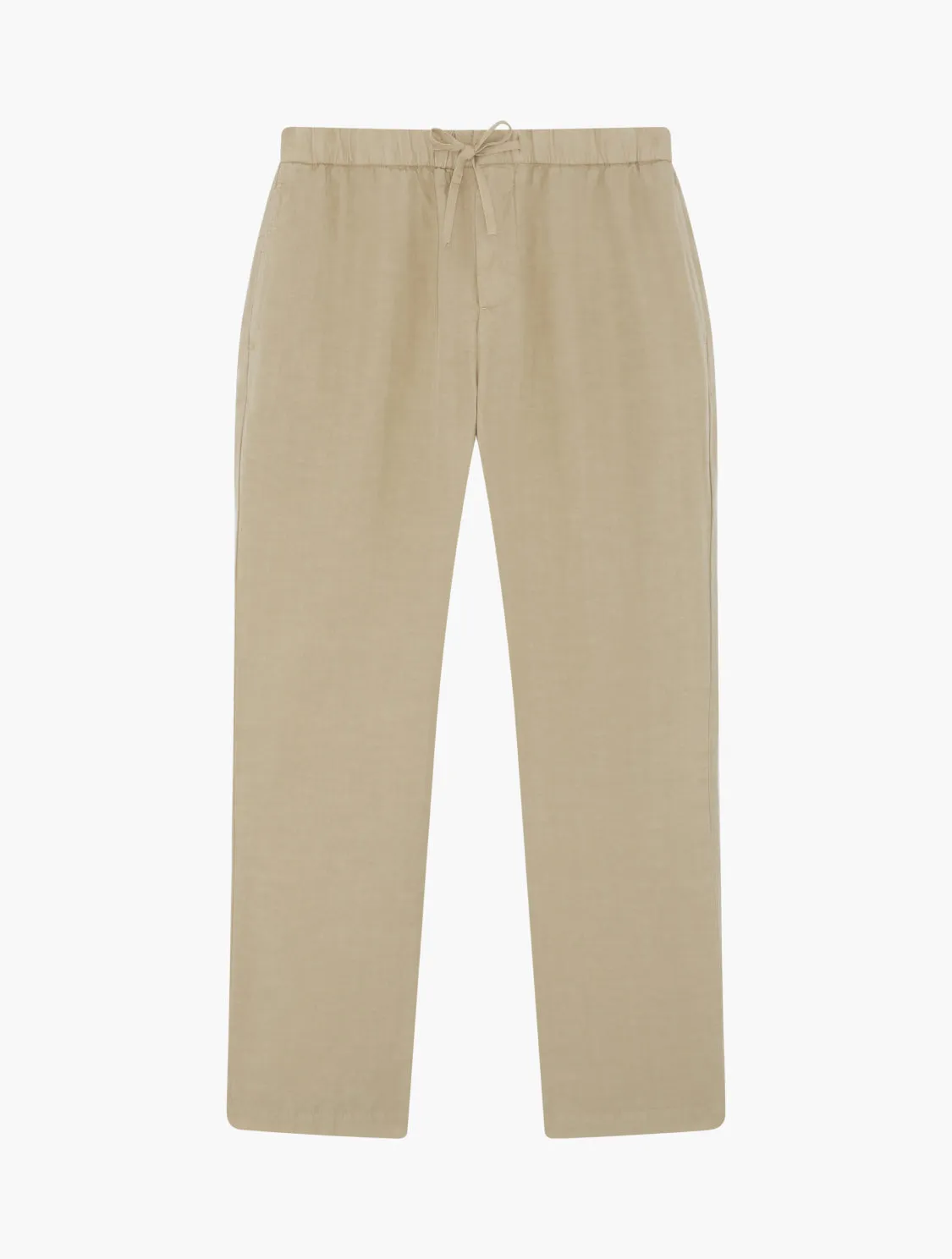 OSCAR HERRINGBONE LINEN TROUSERS