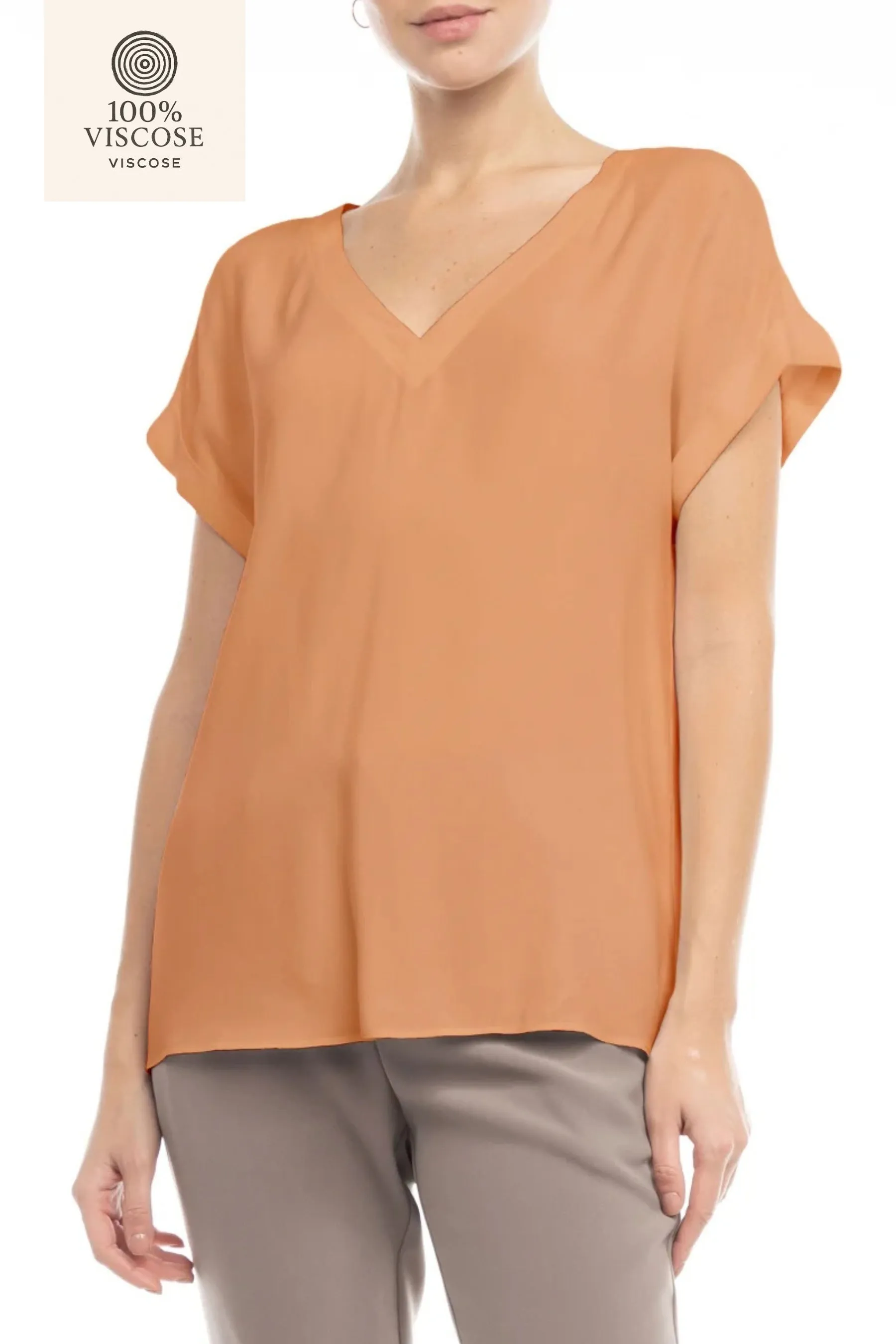 Oversized V-Neck Blouse