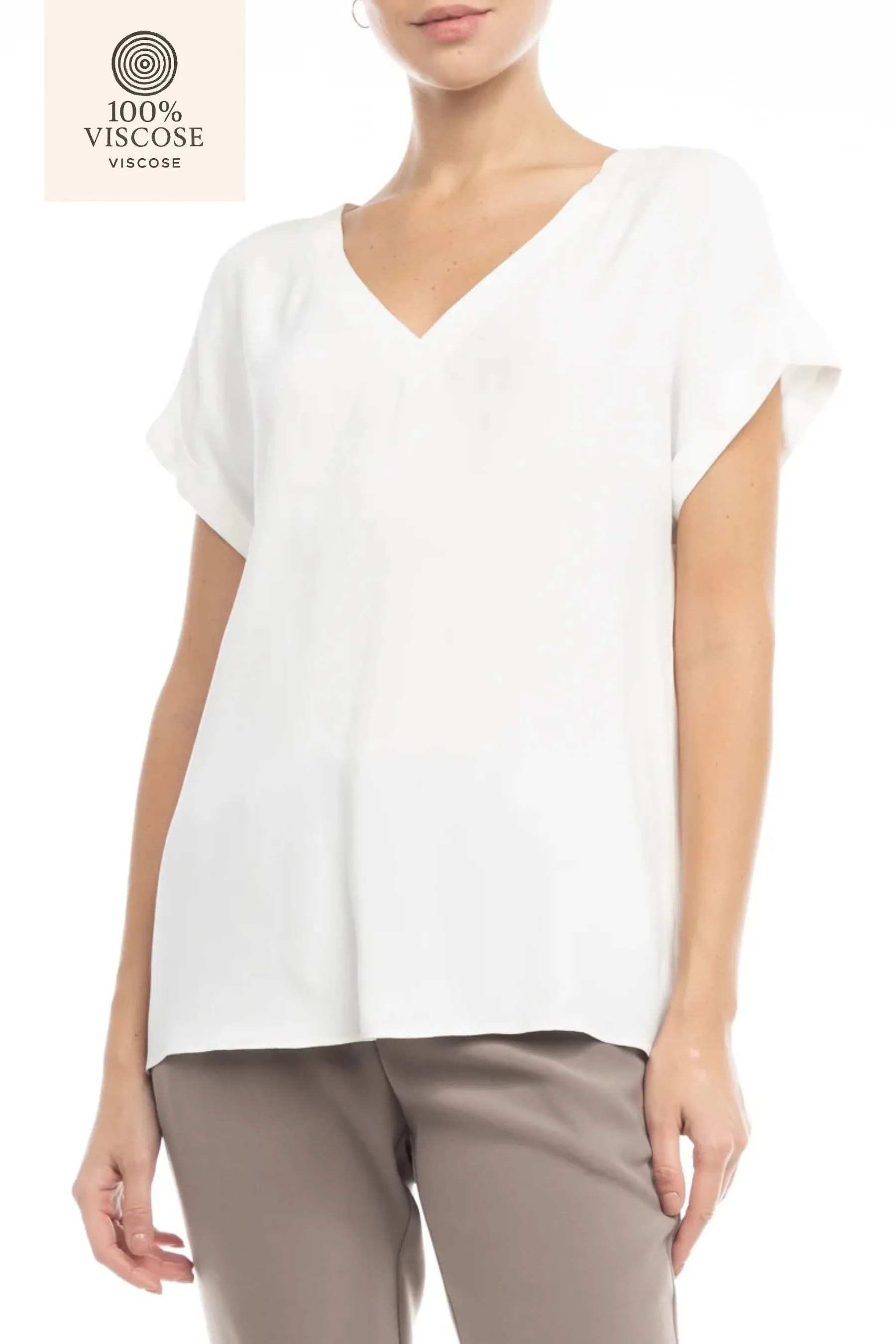 Oversized V-Neck Blouse