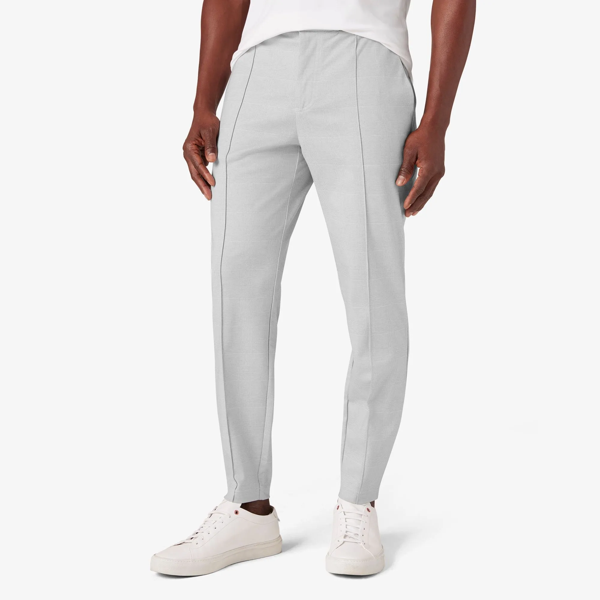 Parker Knit Jogger - Aluminum Glen Plaid