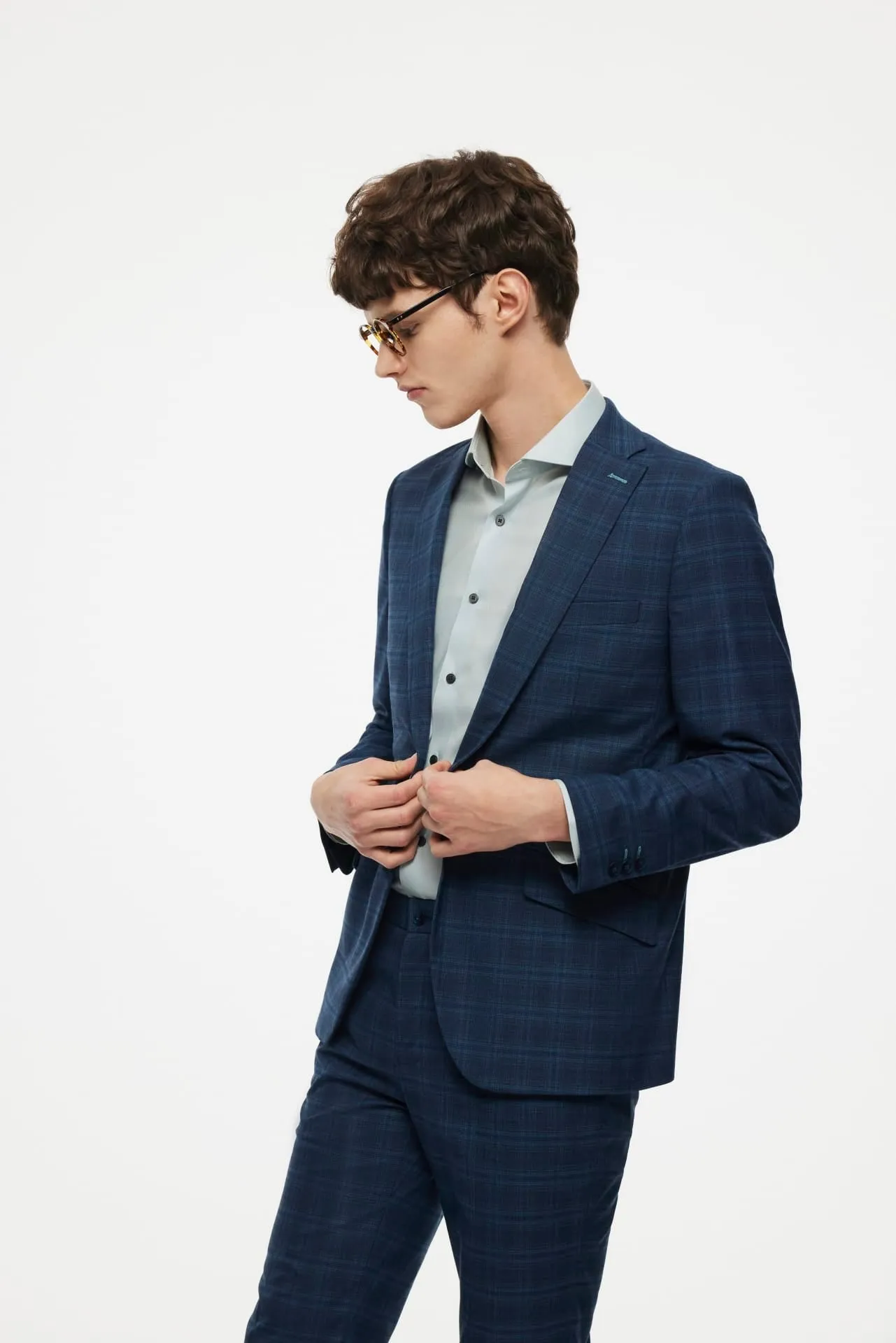 Pattern Suit Poly Rayon Check Suit Blazer