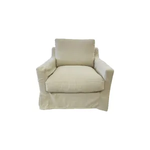 Pembroke Loose Cover 1.5 Seater Chair - NZ Made - Tyler Linen Fabric