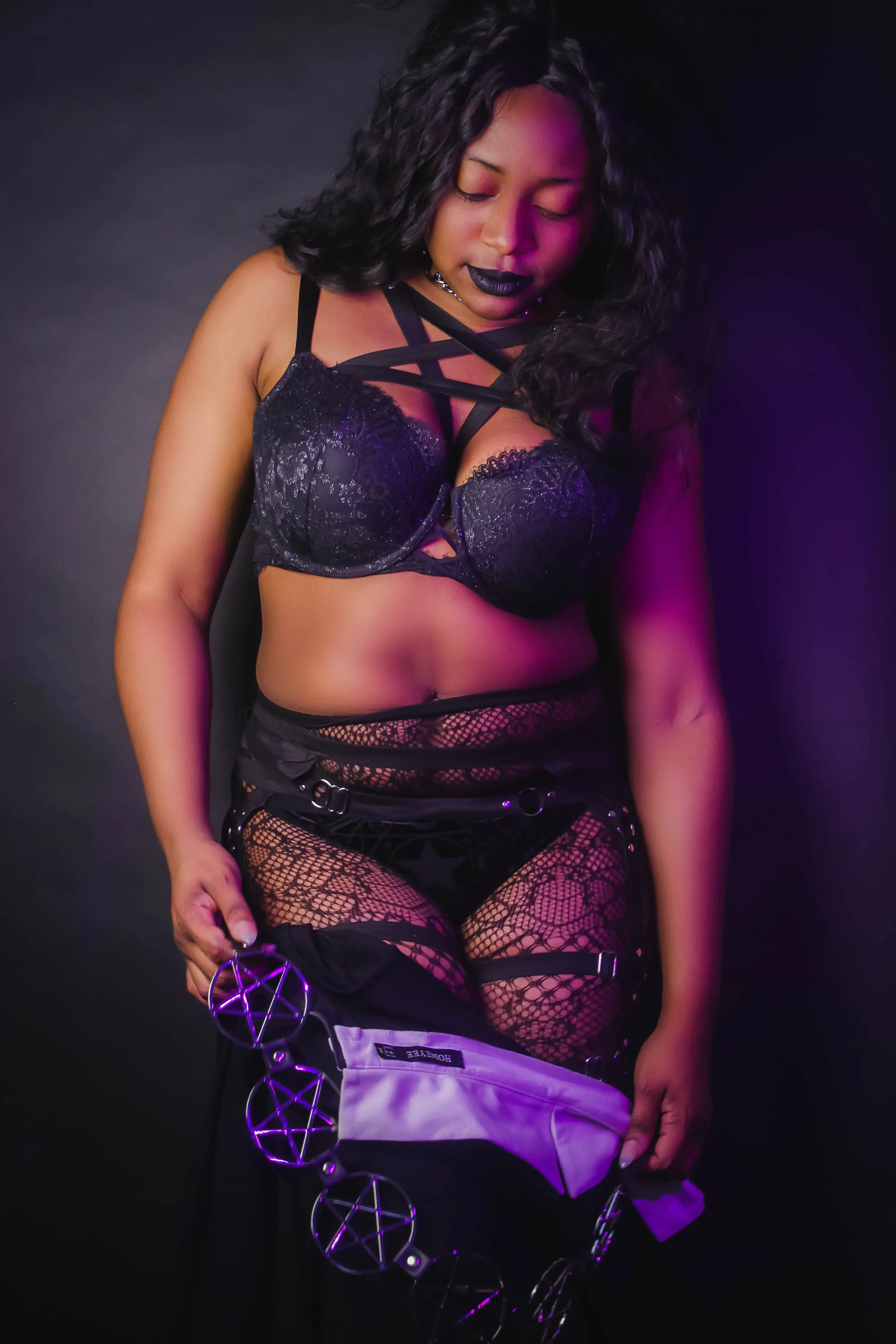 Pentagram waist and thigh harness