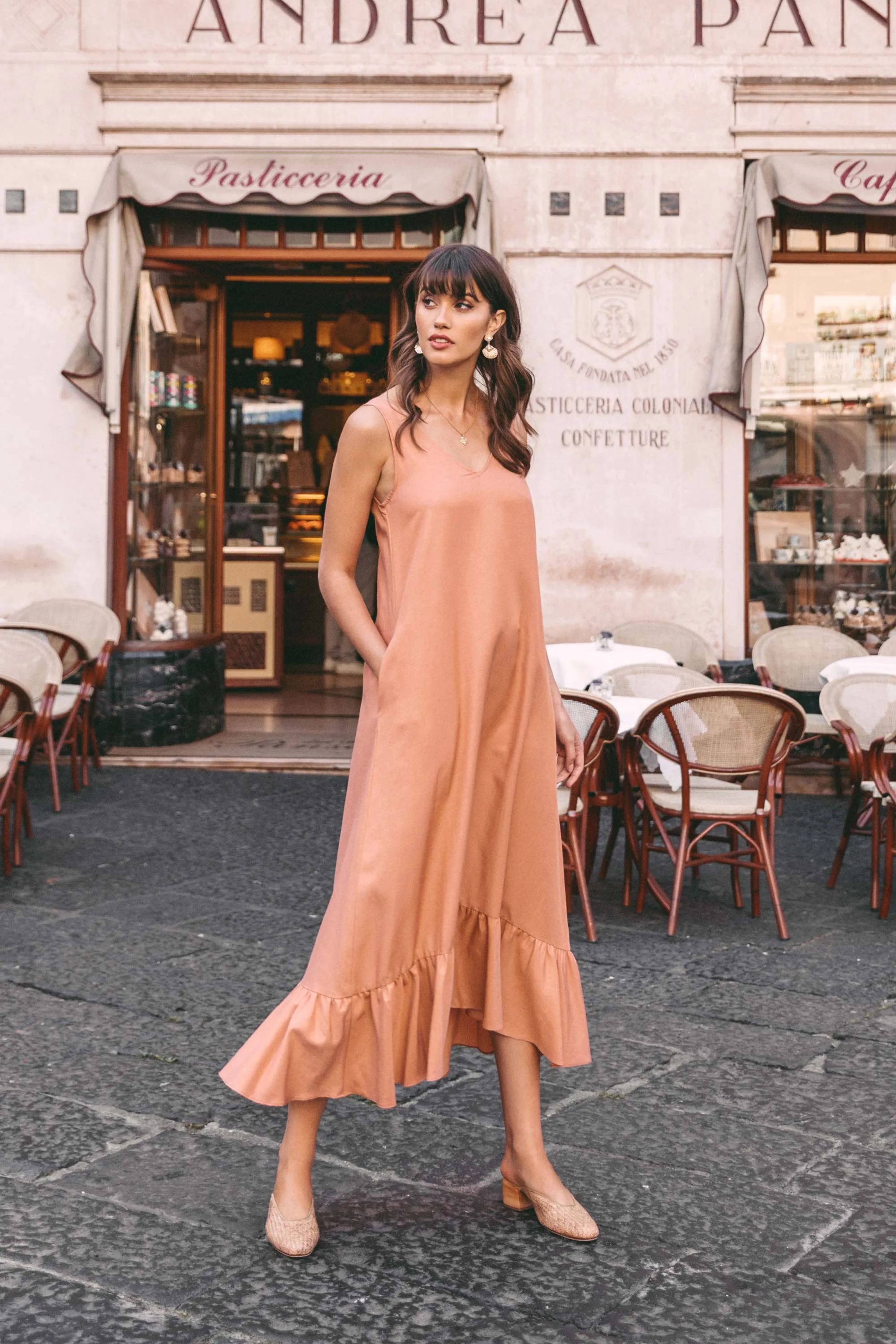 Pia Dress in Terra Cotta