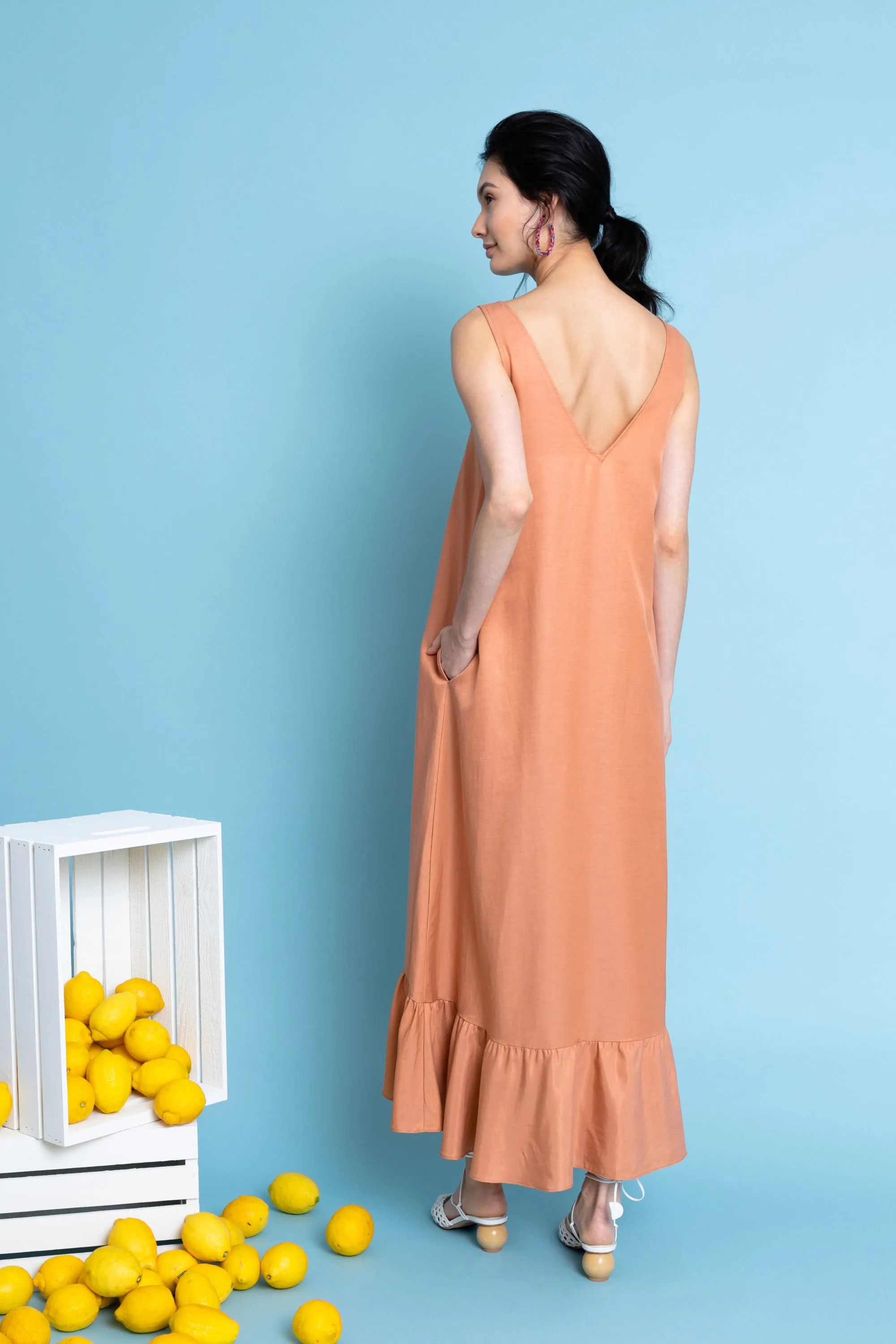 Pia Dress in Terra Cotta