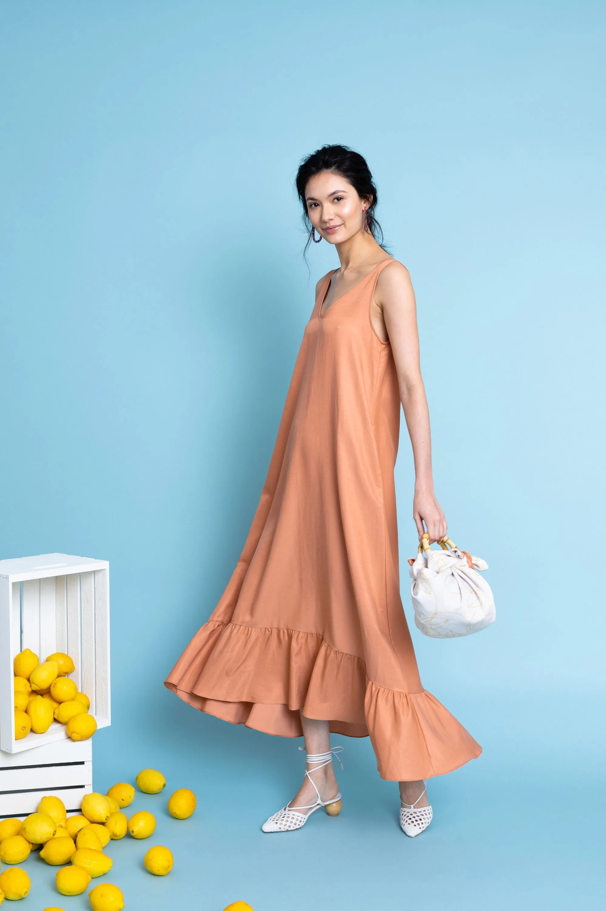 Pia Dress in Terra Cotta