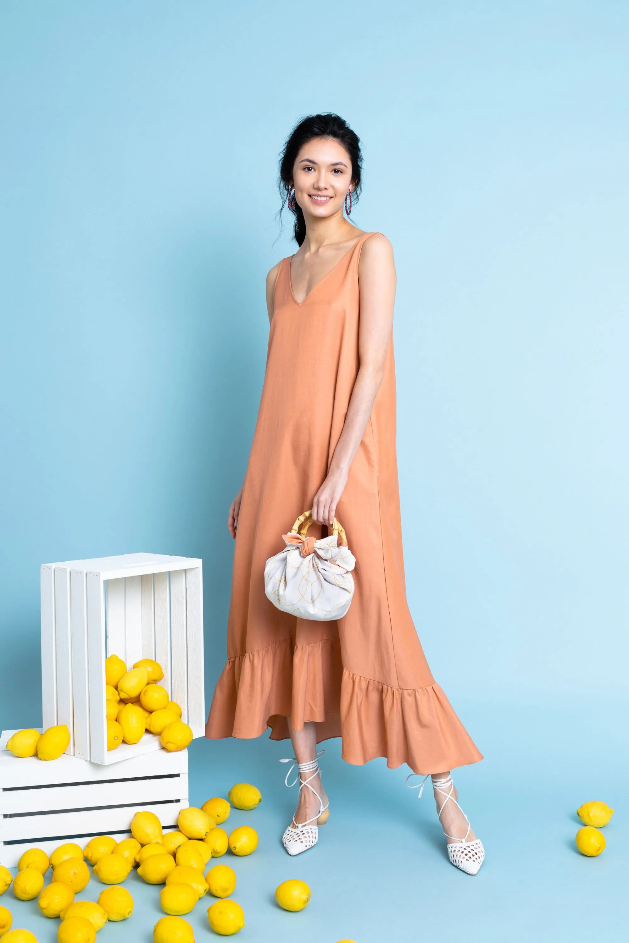 Pia Dress in Terra Cotta