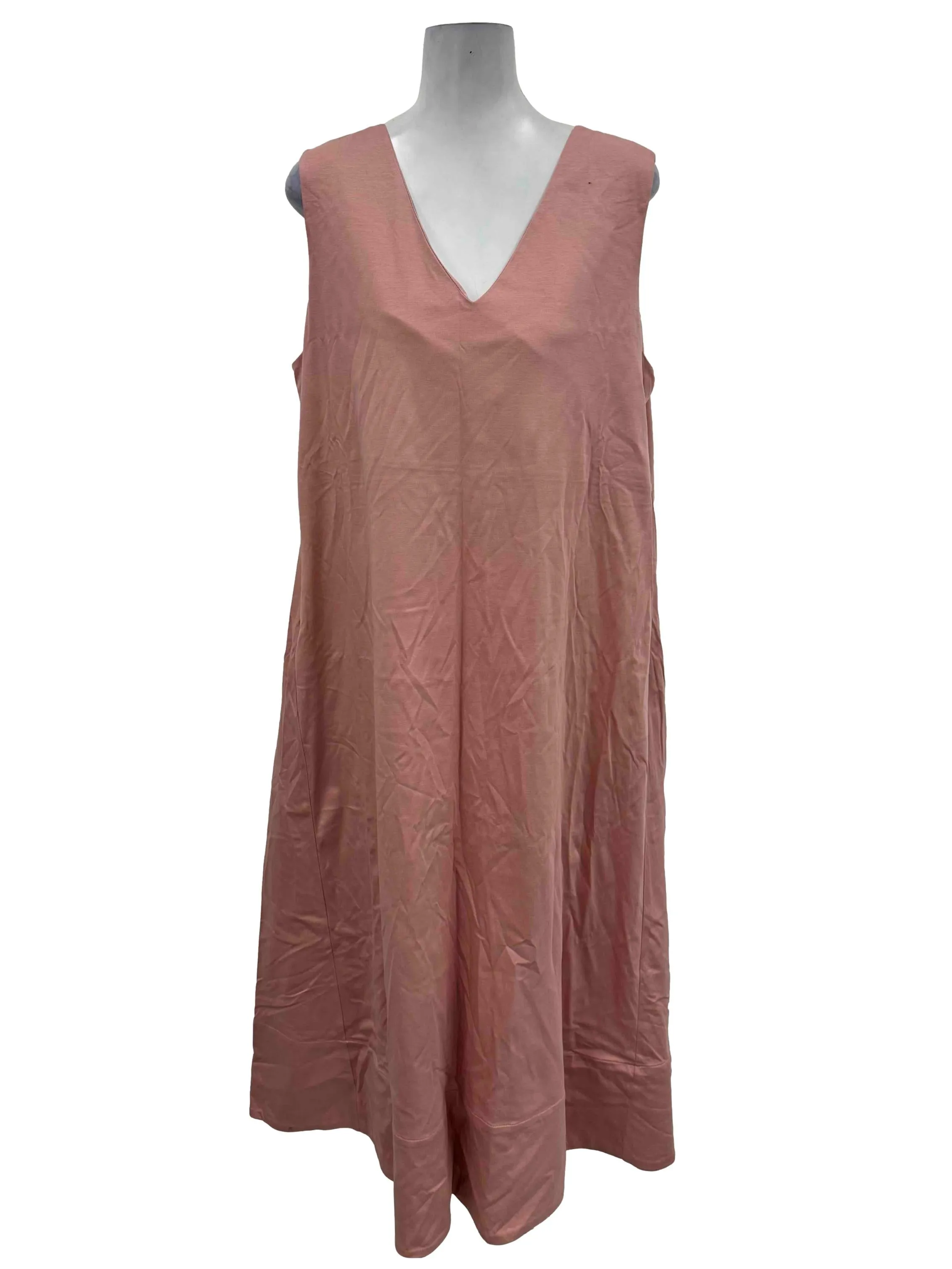 Pink V Neck Flowy Dress