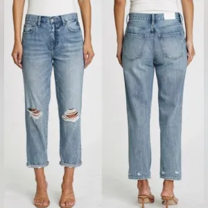 Pistola Denim NWOT Presley Distressed Relaxed Roller Jeans Medium Wash