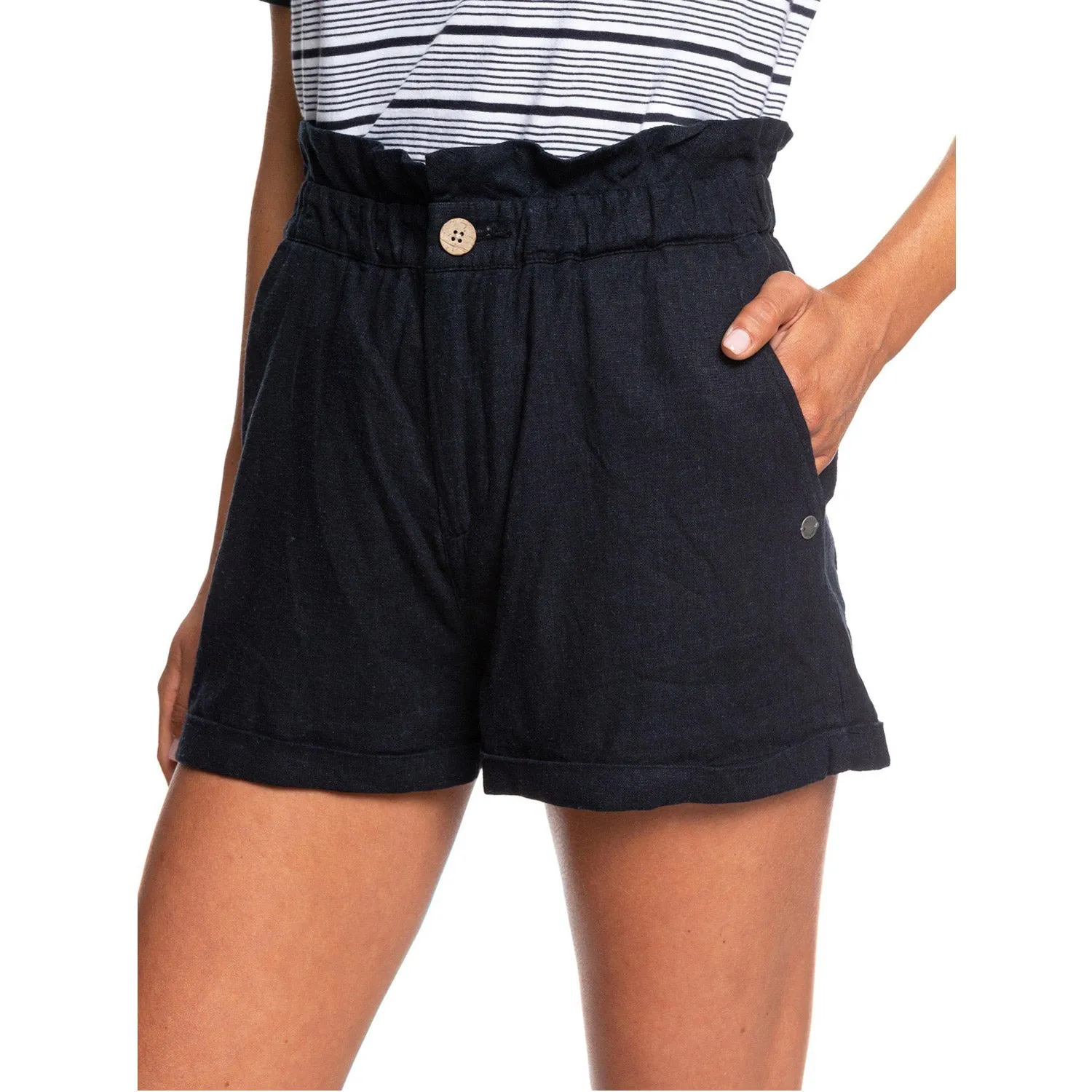 Playa Privada High Waist Linen Short