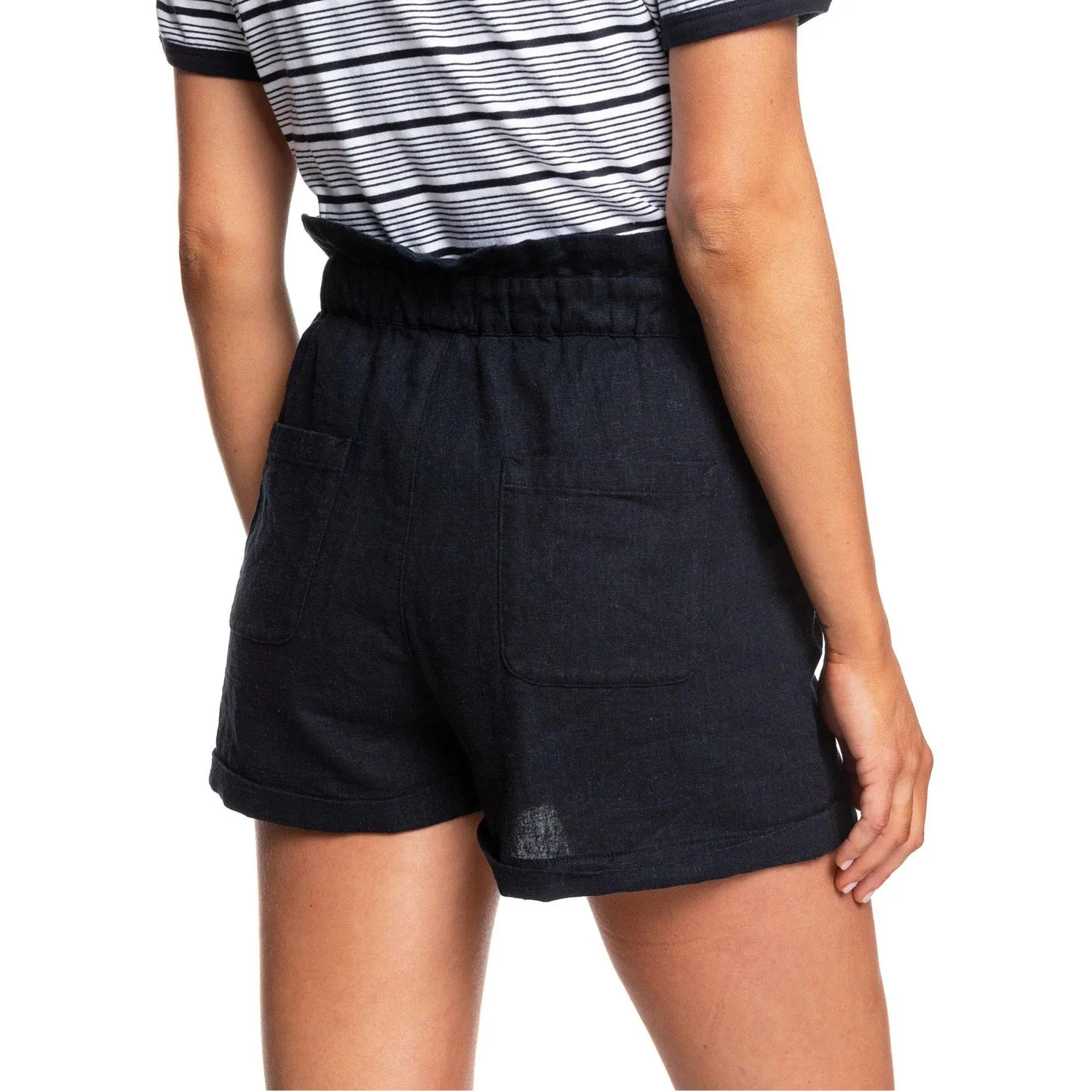 Playa Privada High Waist Linen Short