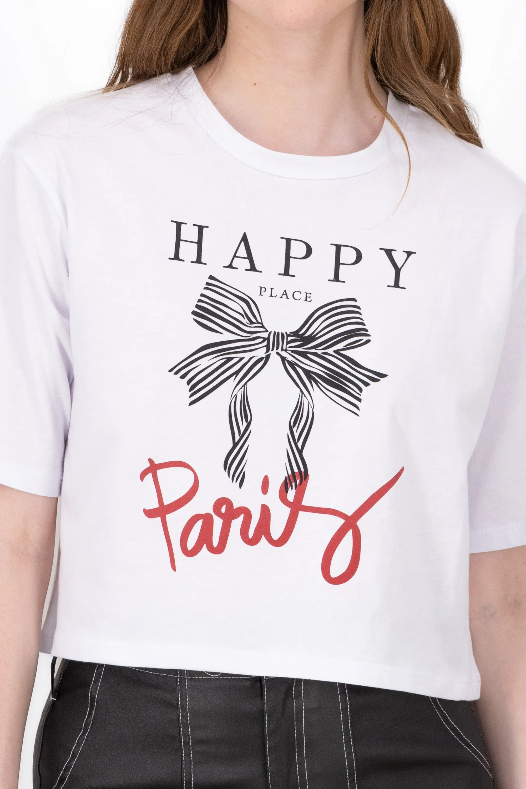 Playera Boxy Moño Paris